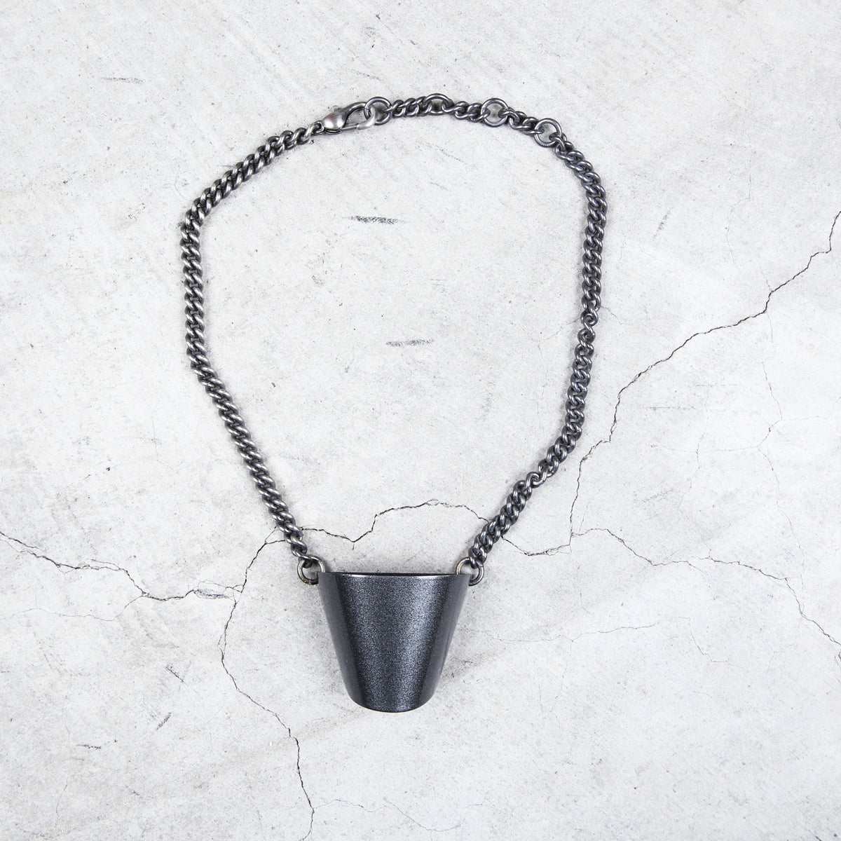 Dirk Bikkembergs Fall/Winter 1997 Gun Metal Tie holder Chain