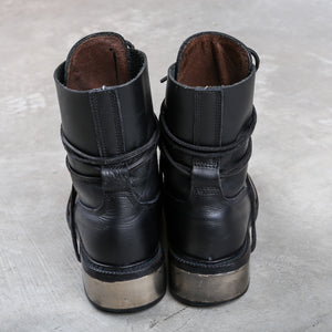 Dirk Bikkembergs Boots Metal Lace Through Heel in Black Size 41