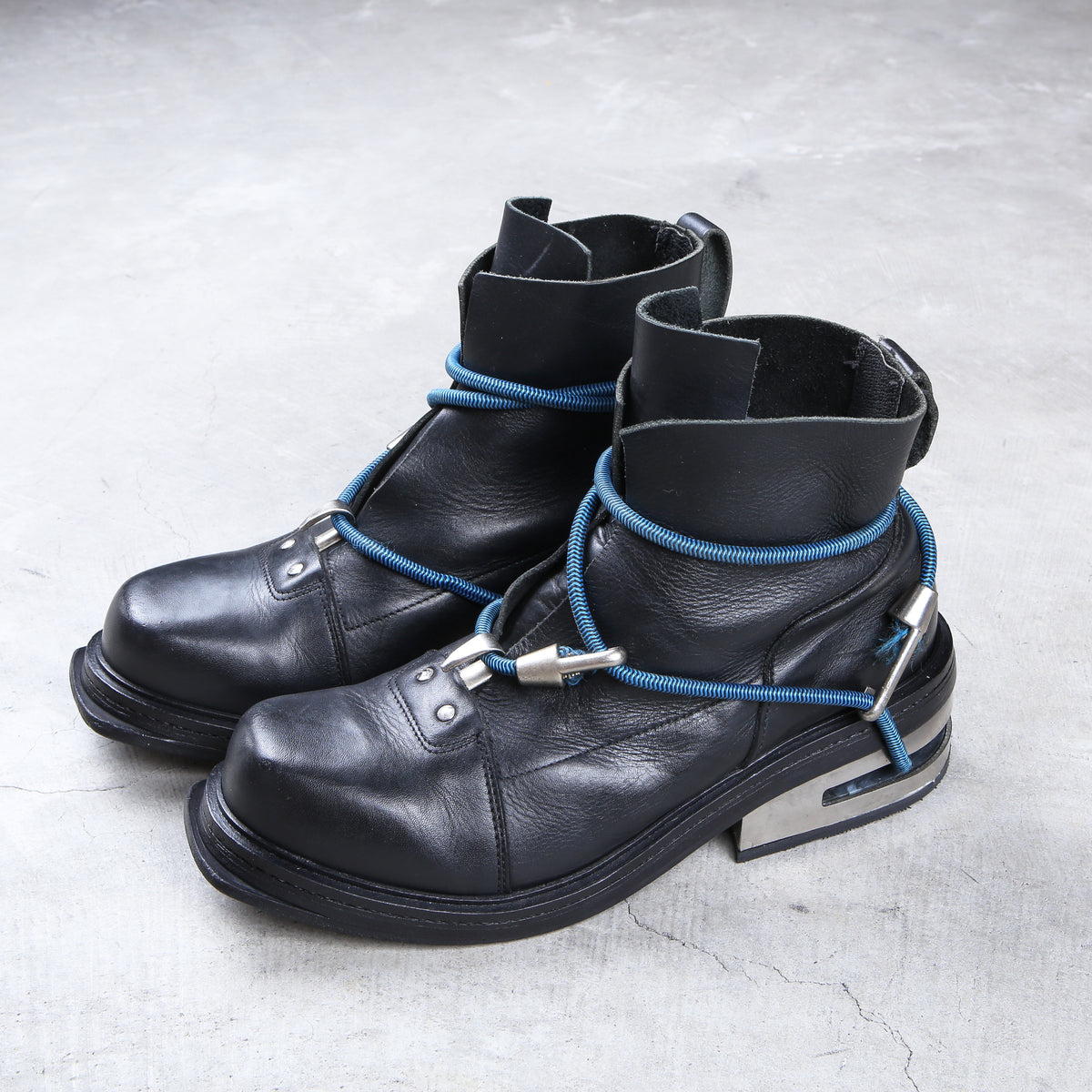 Dirk Bikkembergs Black Mountaineering Metal Heel Boots akaibu