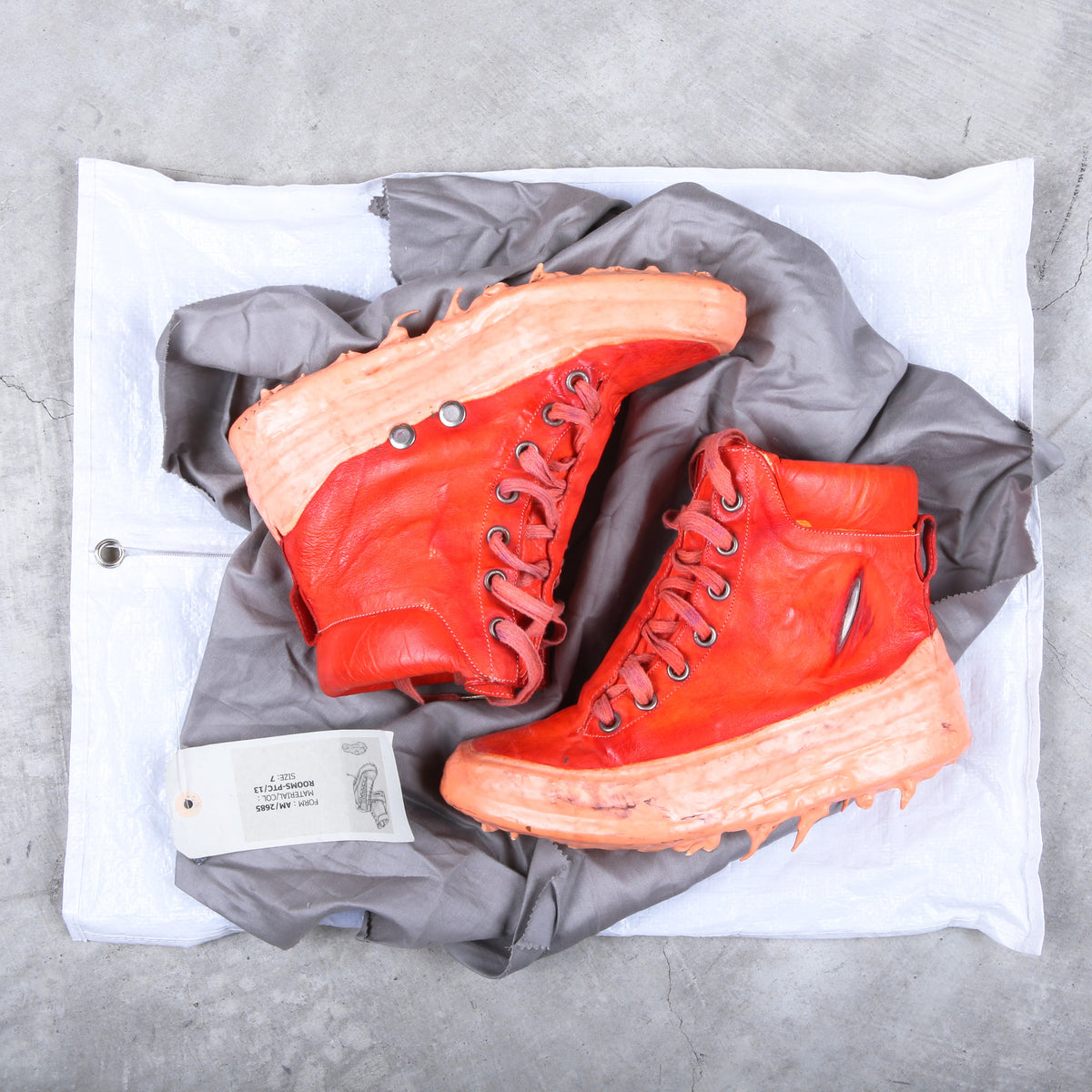 Carol christian Poell Red Drip Sneakers – akaibu.co