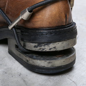 Dirk Bikkembergs Brown Metal Mountaineering Boots Zipper