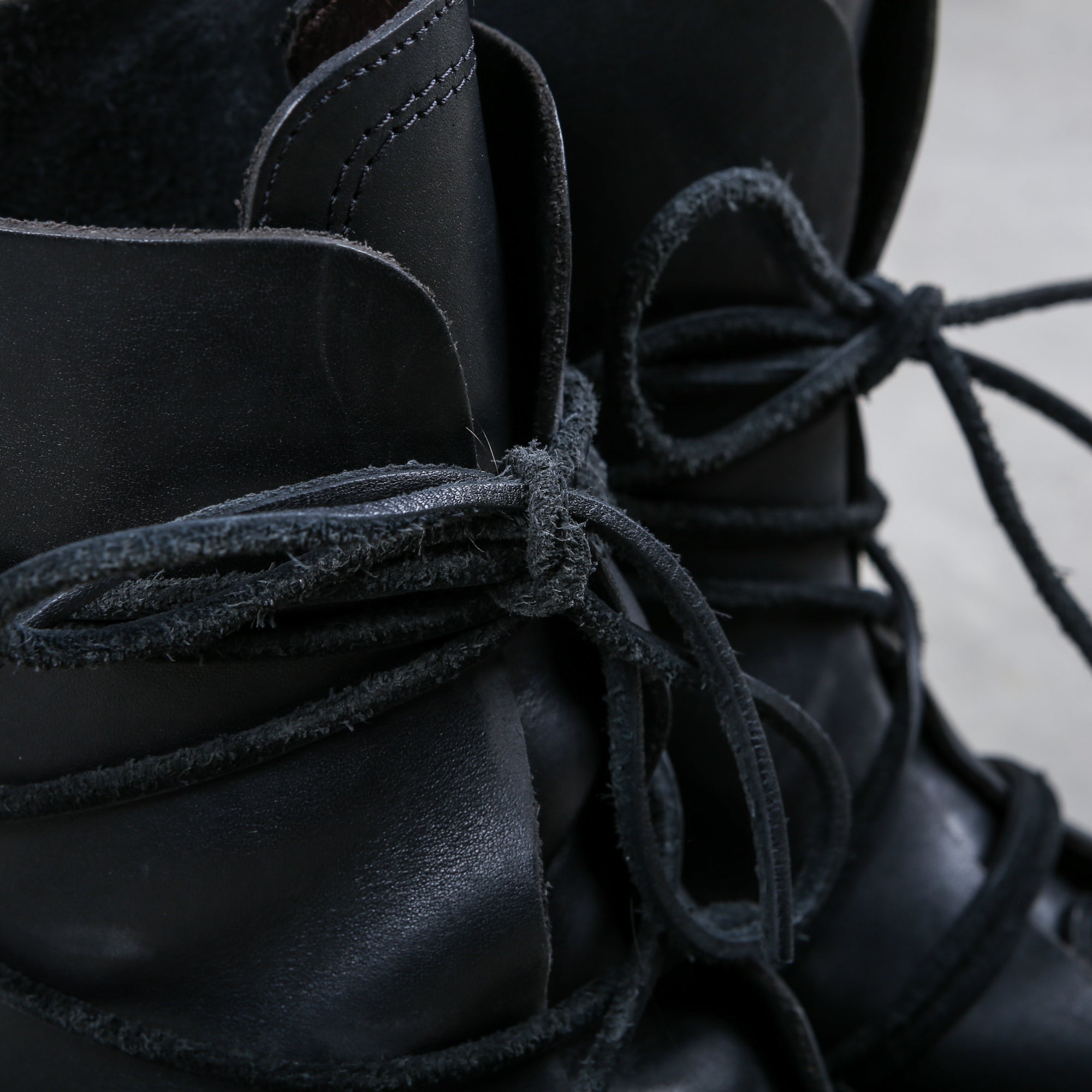 Dirk Bikkembergs Black Lace through Heel Woden Stacked boot Size 38