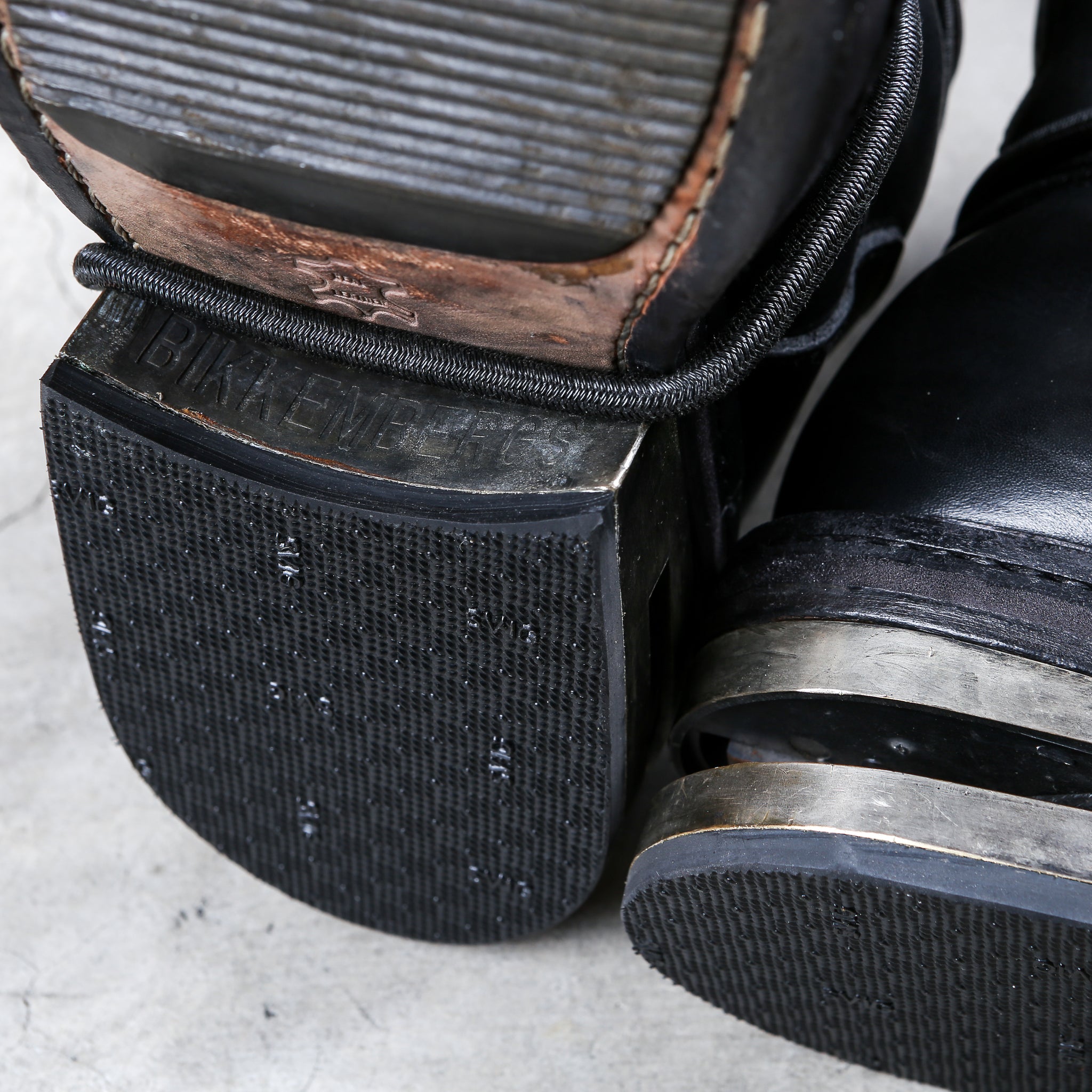 Dirk Bikkembergs Black Bungee Boots 1996 Steel Cut Heel Size 41.5