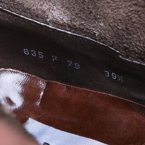 Dirk Bikkembergs Boots Metal Lace Through Heel in Brown Size 39 ½