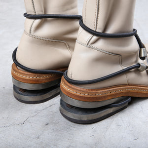 Dirk Bikkembergs Veg Tanned Steel Cut Heel  Bungee Boots Size 40