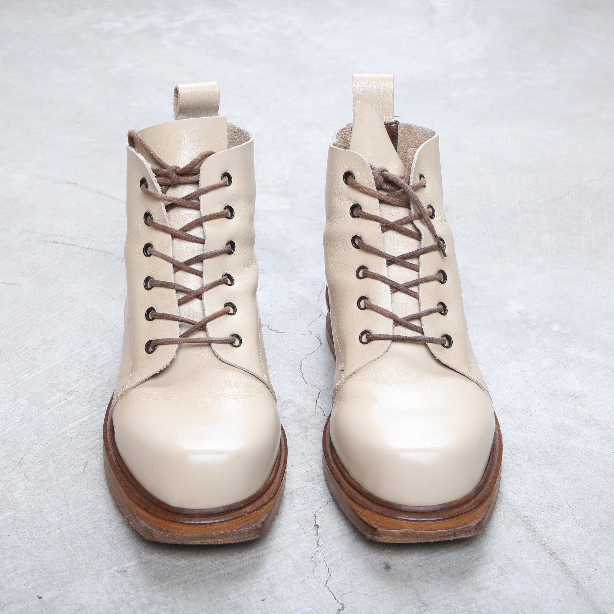 Dirk Bikkembergs Metal Hybrid Sole Natural & Veg Tan Boots size 41