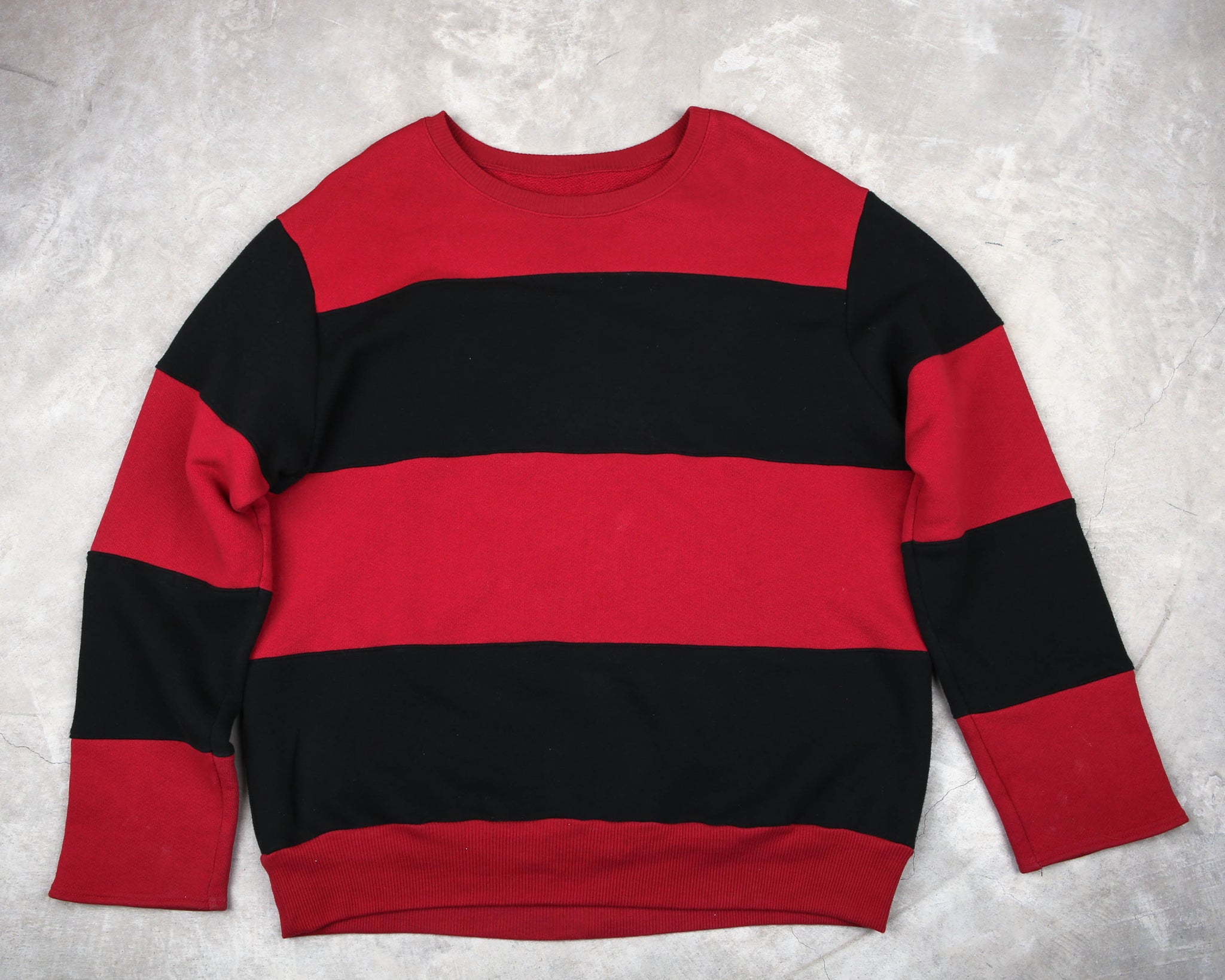 Black & Red Stripped Sweatshirt