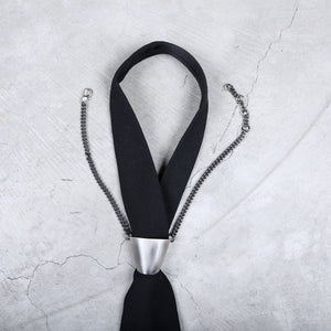 Dirk Bikkembergs Metal Tie Holder Chain With Box