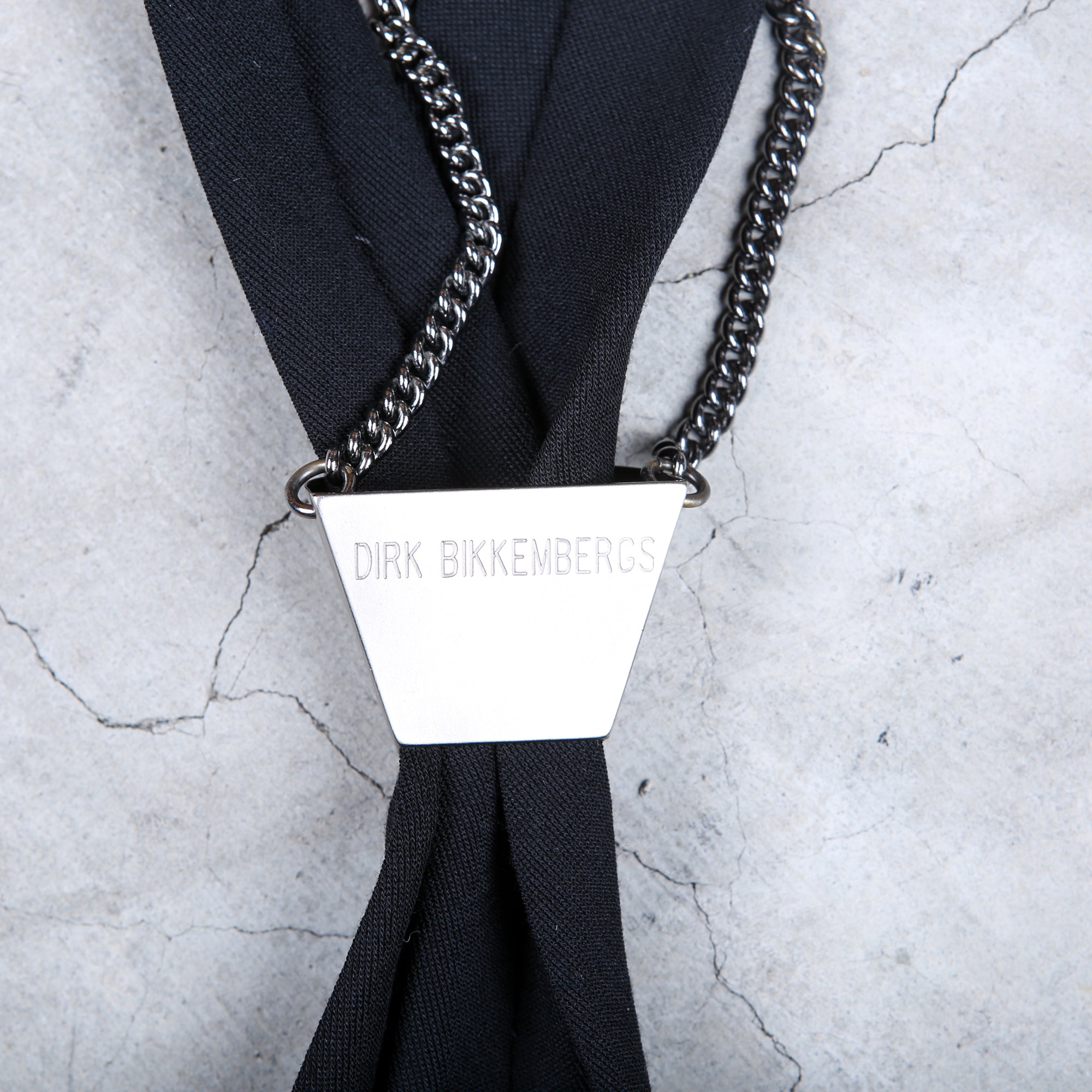 Dirk Bikkembergs Metal Tie Holder Chain With Box
