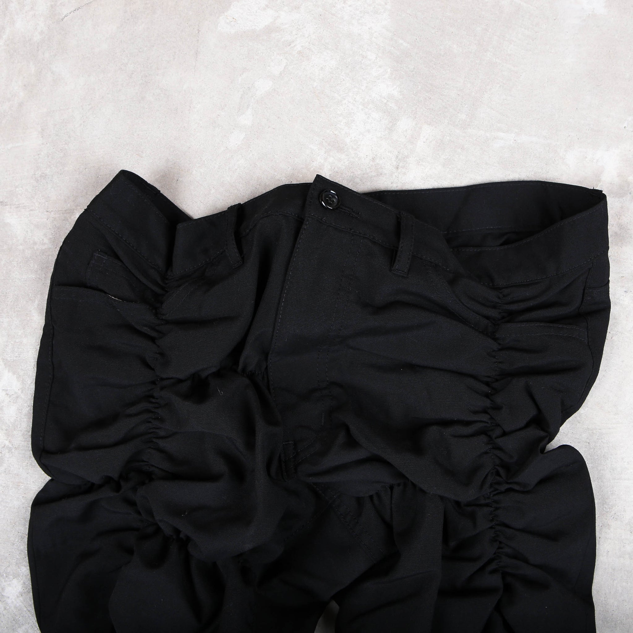 Comme Des Garçons Black Shirring Trousers