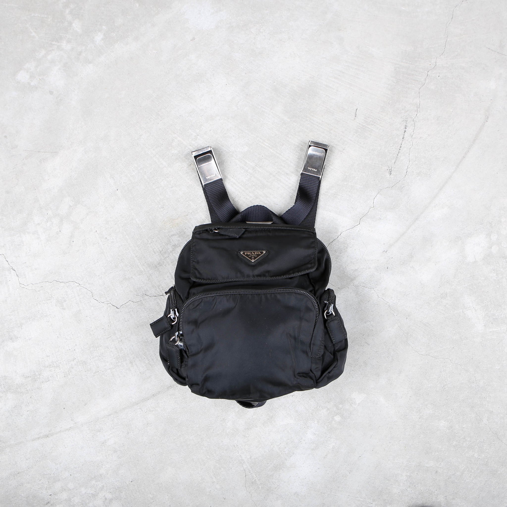 Prada one discount shoulder nylon backpack