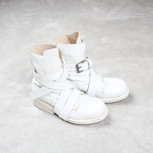 Dirk Bikkembergs White Tanker Boots