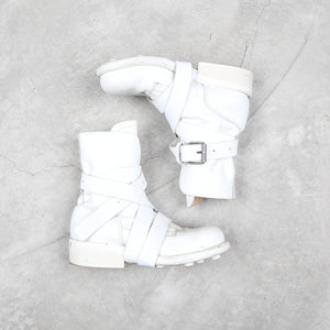 Dirk Bikkembergs White Tanker Boots