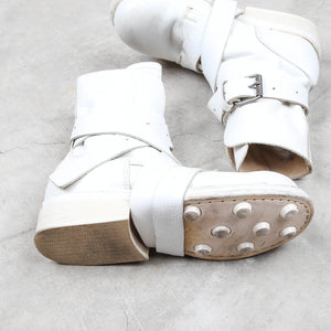 Dirk Bikkembergs White Tanker Boots