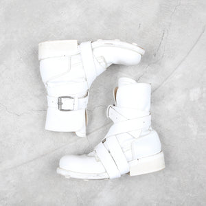 Dirk Bikkembergs White Tanker Boots