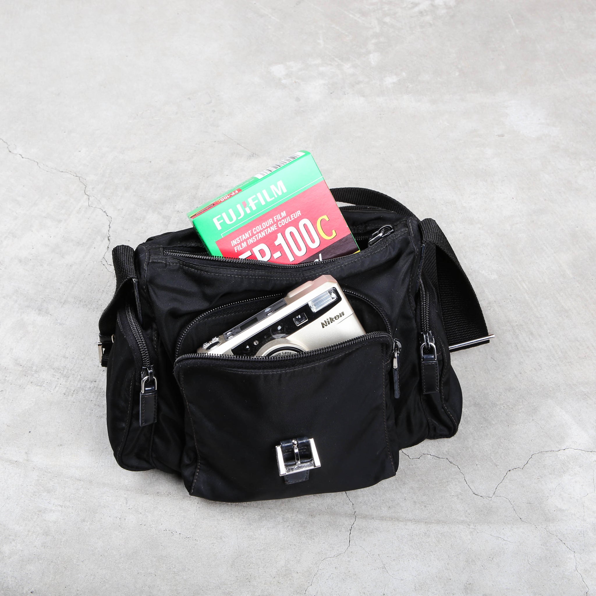 Prada Mini Nylon Backpack Messenger Bag