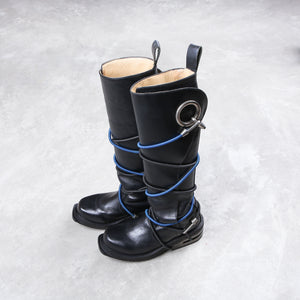 Dirk Bikkembergs Knee High Steel Heel Mountaineering Boots