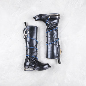 Dirk Bikkembergs Knee High Steel Heel Mountaineering Boots