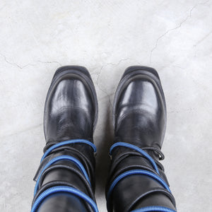 Dirk Bikkembergs Knee High Steel Heel Mountaineering Boots