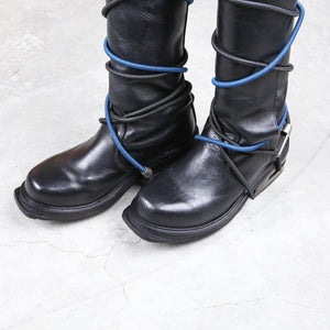 Dirk Bikkembergs Knee High Steel Heel Mountaineering Boots