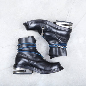 Dirk Bikkembergs Boots 1996 Black Steel Cut Boot