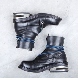 Dirk Bikkembergs Boots 1996 Black Steel Cut Boot