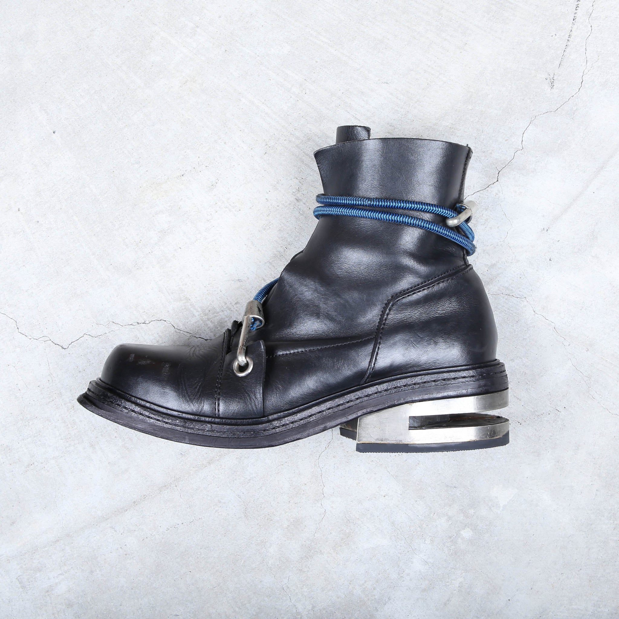 Dirk Bikkembergs Boots 1996 Black Steel Cut Boot – akaibu.co