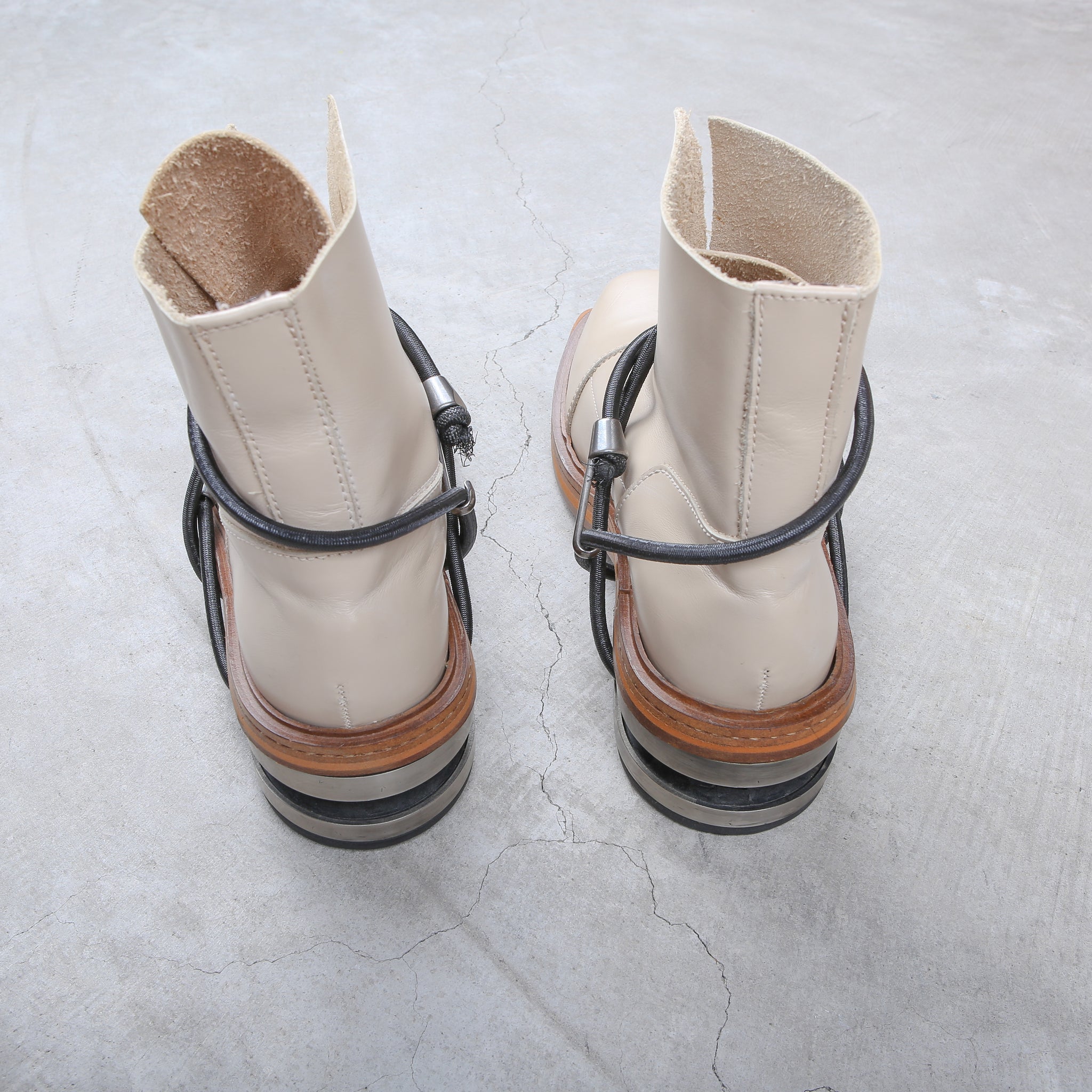 Dirk Bikkembergs Veg Tanned Steel Cut Heel Boots 90s