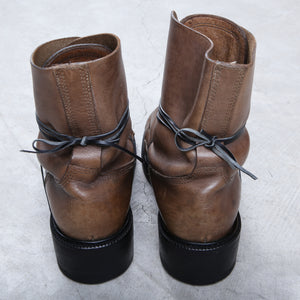 Dirk Bikkembergs Hommes Brown Mountaineering Laces Through Heel Boots