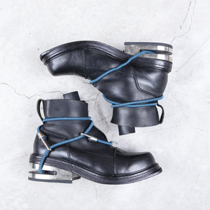 Dirk Bikkembergs Black Mountaineering Metal Heel Boots