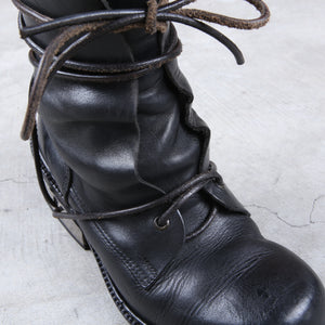 Dirk Bikkembergs Boots Metal Lace Through Heel in Black