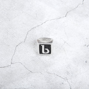 Beauty:Beast Silver "b" Ring