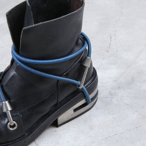 Dirk Bikkembergs Black Bungee  Boots 1996  Steel Cut