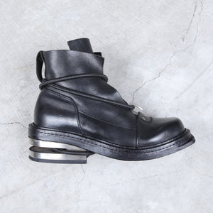 Dirk Bikkembergs Black Mountaineering Metal Heel Boots