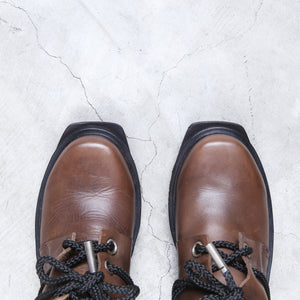 Dirk Bikkembergs Brown Metal Mountaineering Boots Laced