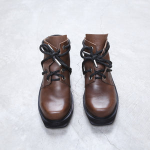 Dirk Bikkembergs Brown Metal Mountaineering Boots Laced